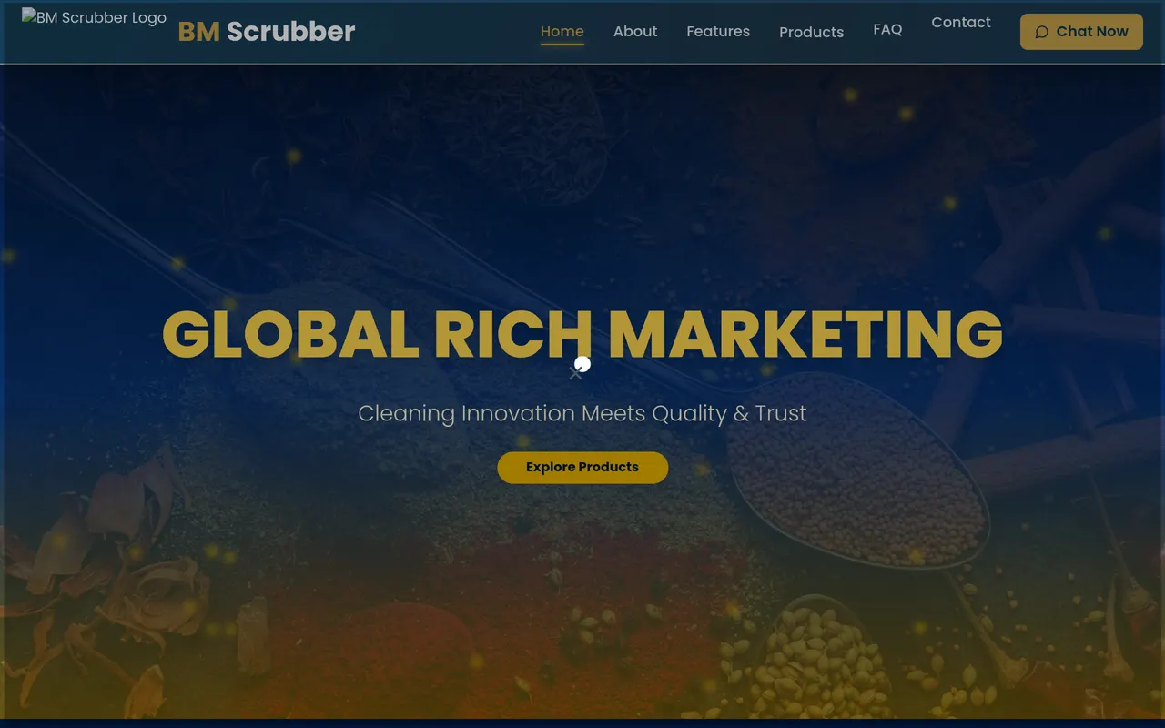 BM Scrubber website designed by Web Total Solution