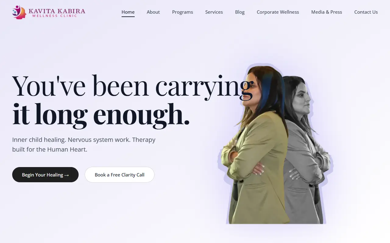 Kavita Kabira Wellness Clinic website